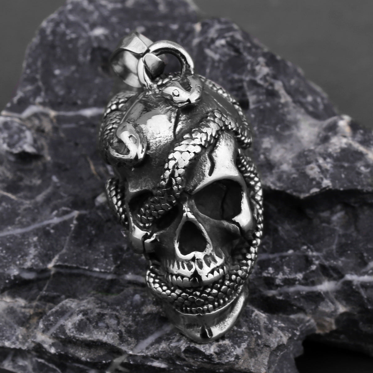 Snake Head Skeleton Necklace