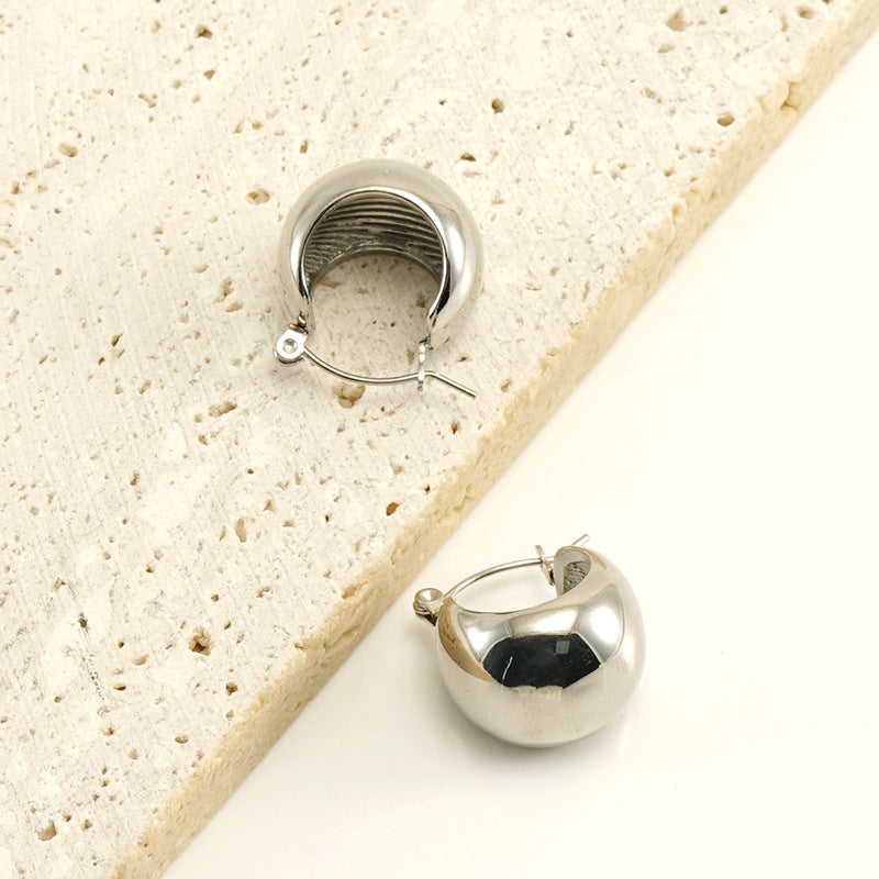 Hollow Titanium Earring