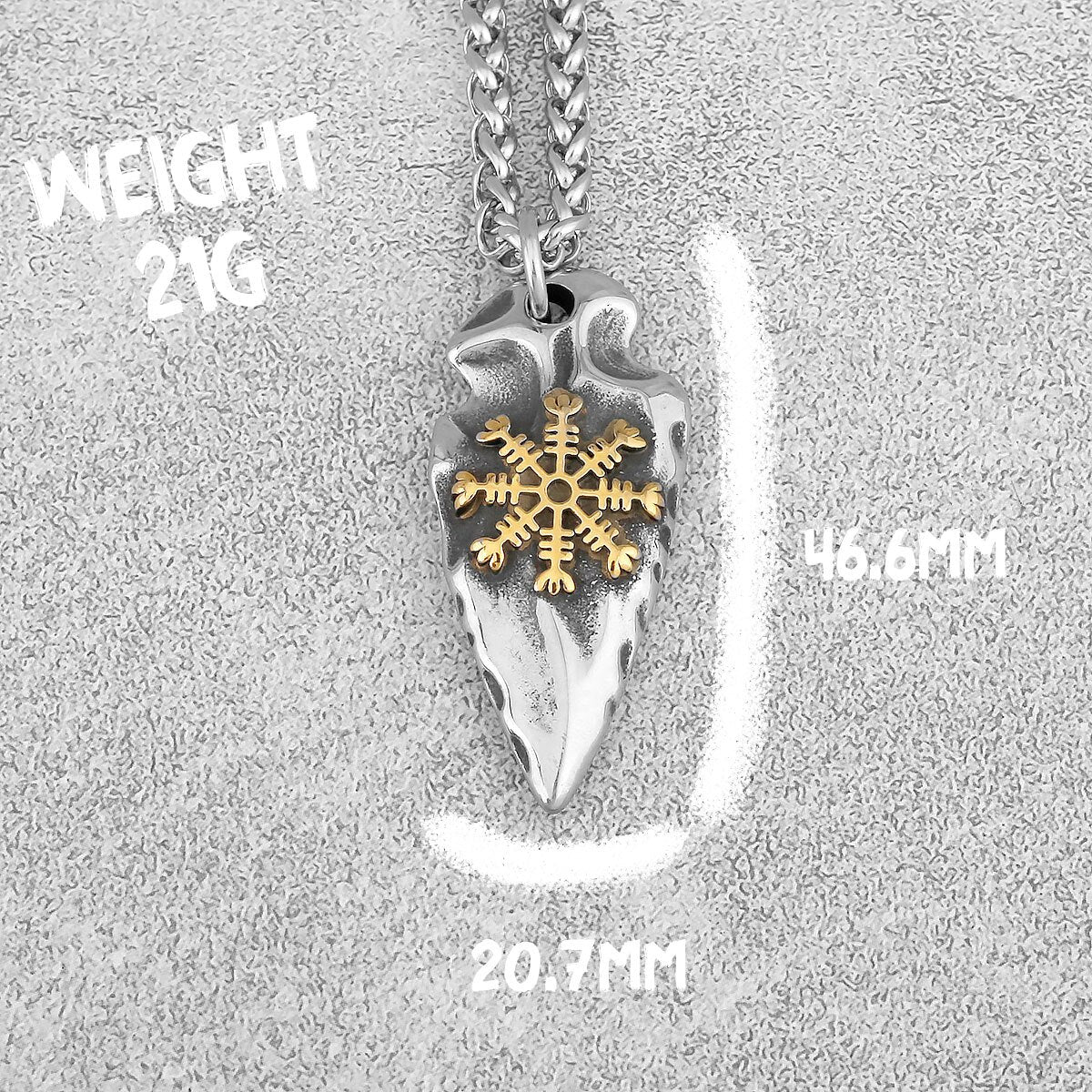 Collier de signe de route de boussole de lance