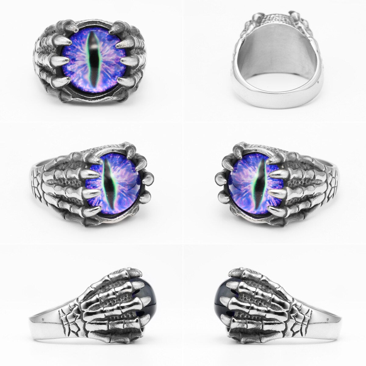 Devil Eye Claw Skull Men Ring