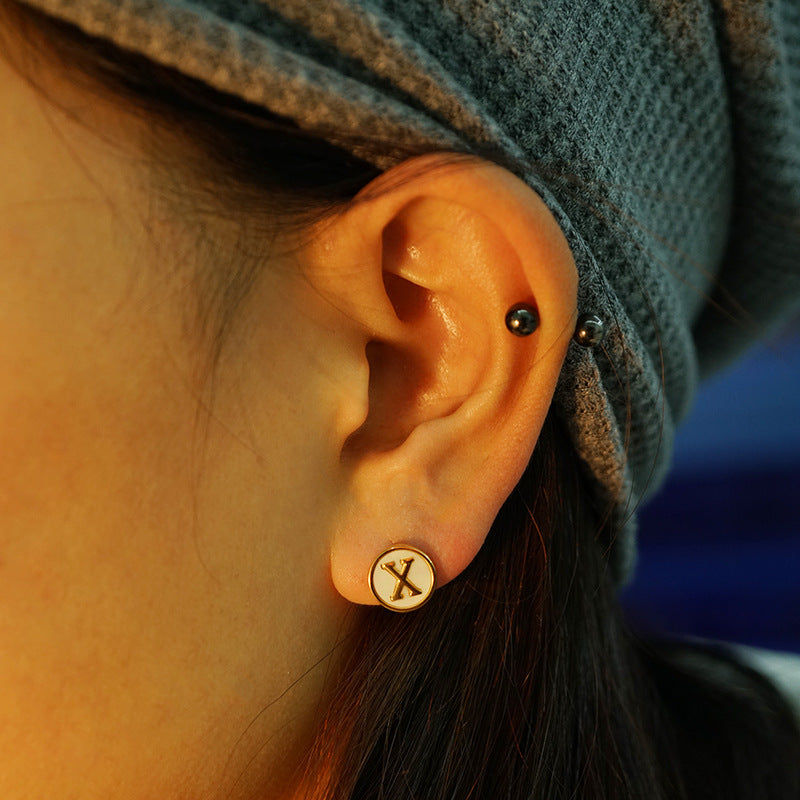 Letter Shell Earring