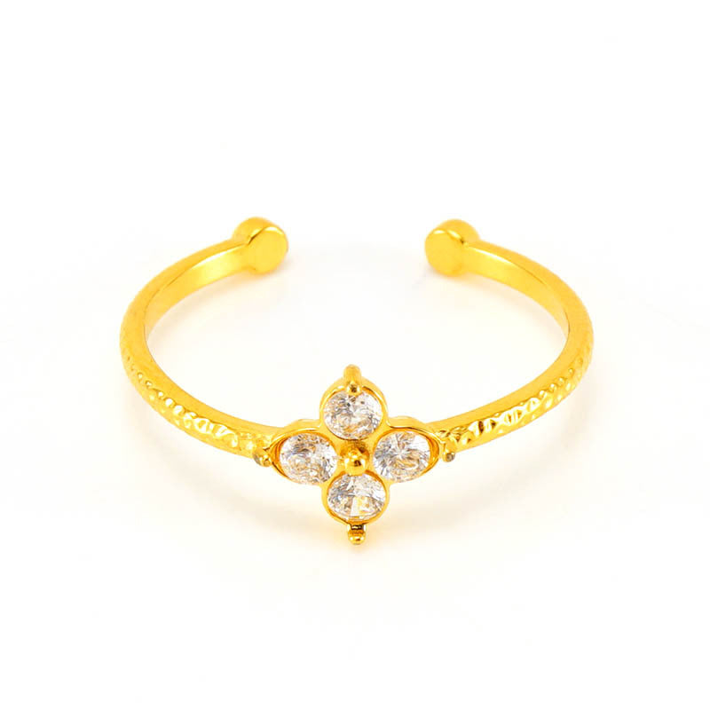 Zircon Flower Ring