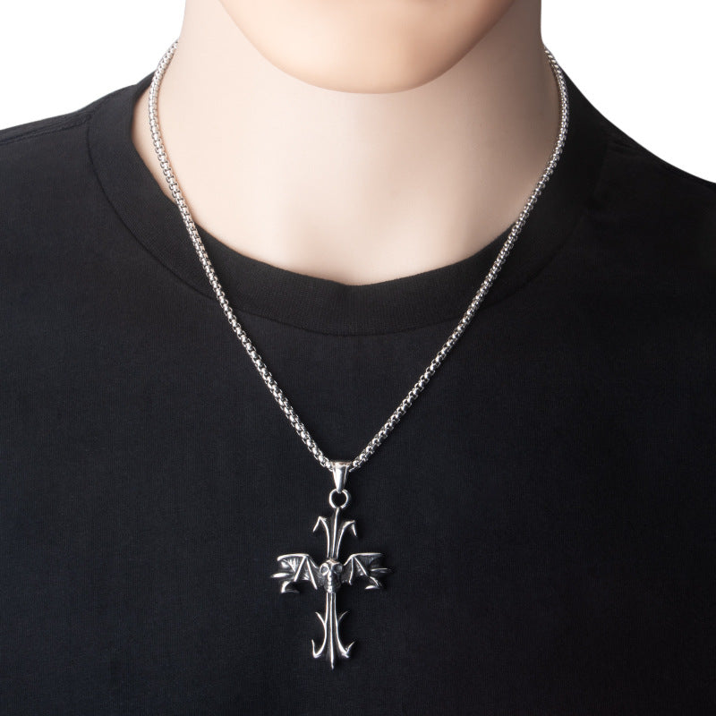 Vintage Skull Cross Necklace