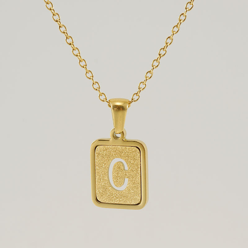 26 English Letter Pendant Necklace