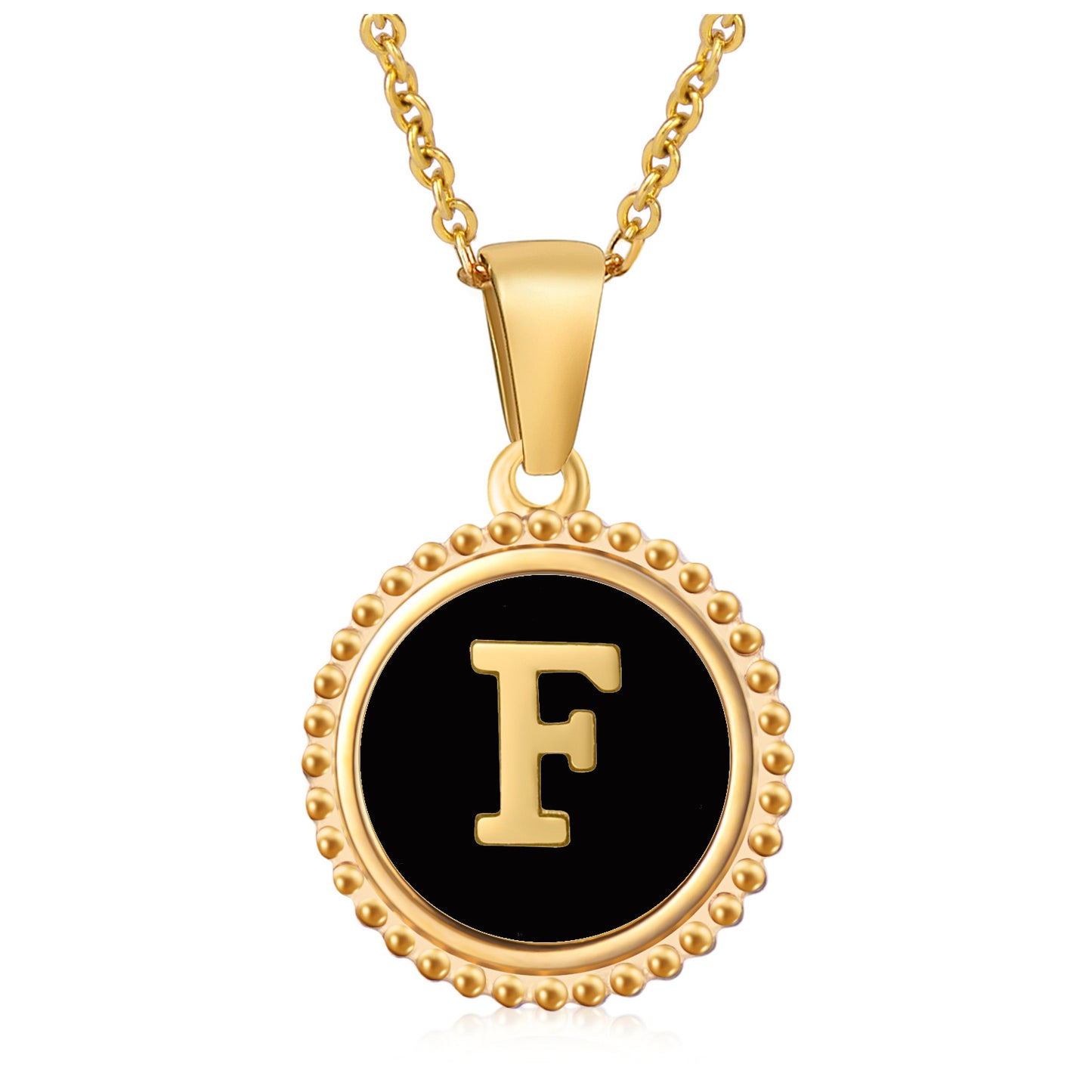 Black Letter Necklace