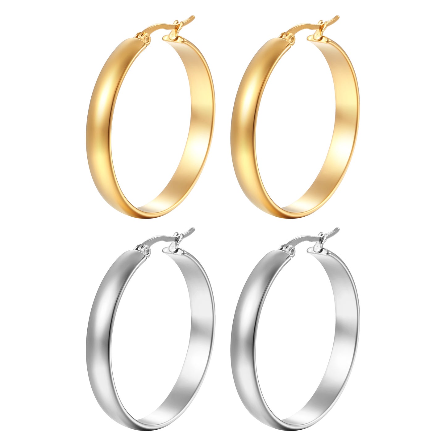 Simple and glossy exaggerated earring