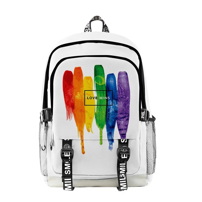 LGBP Rainbow 3D nylon backpack