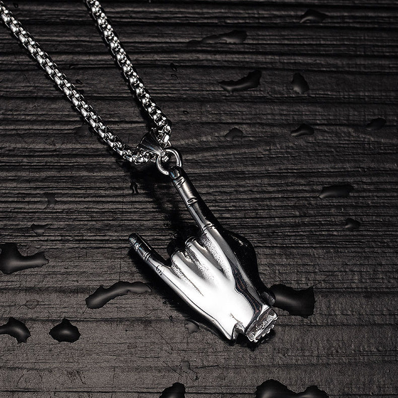 Skull Gesture Necklace