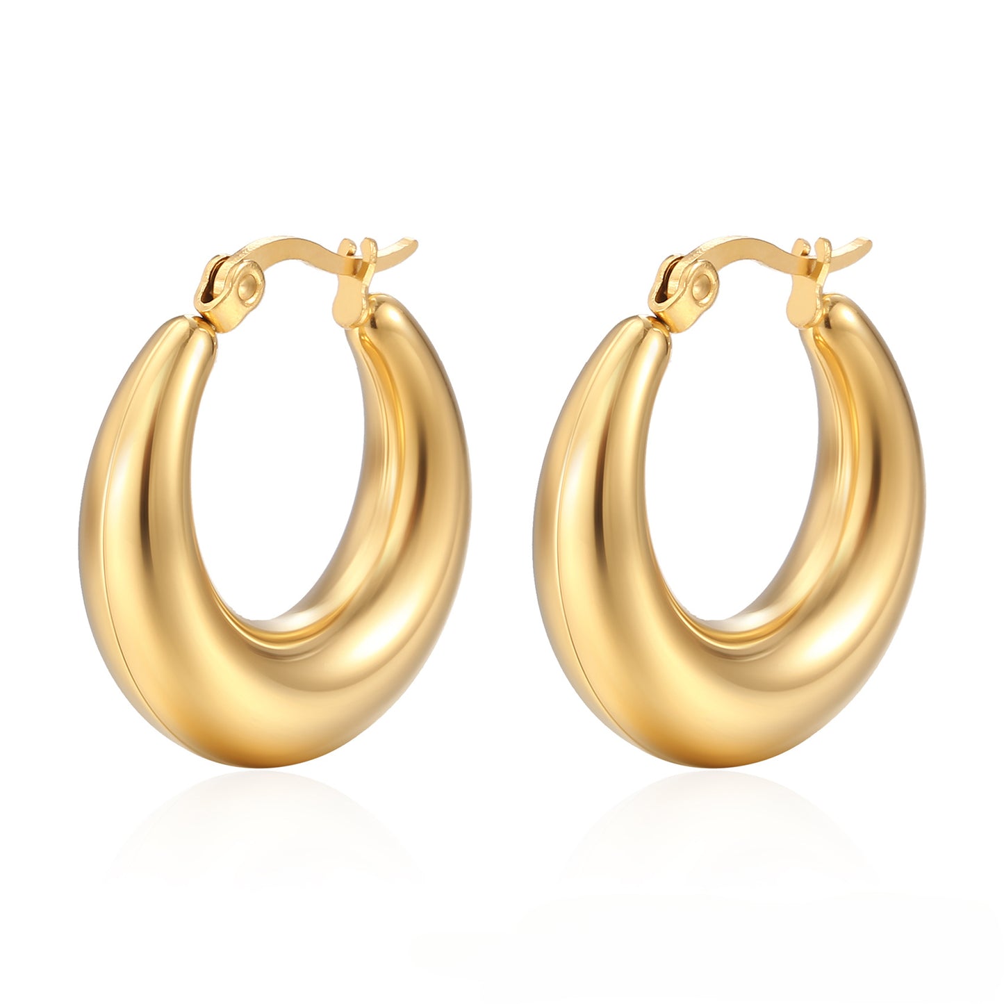 Stainless Steel Hollow Earring