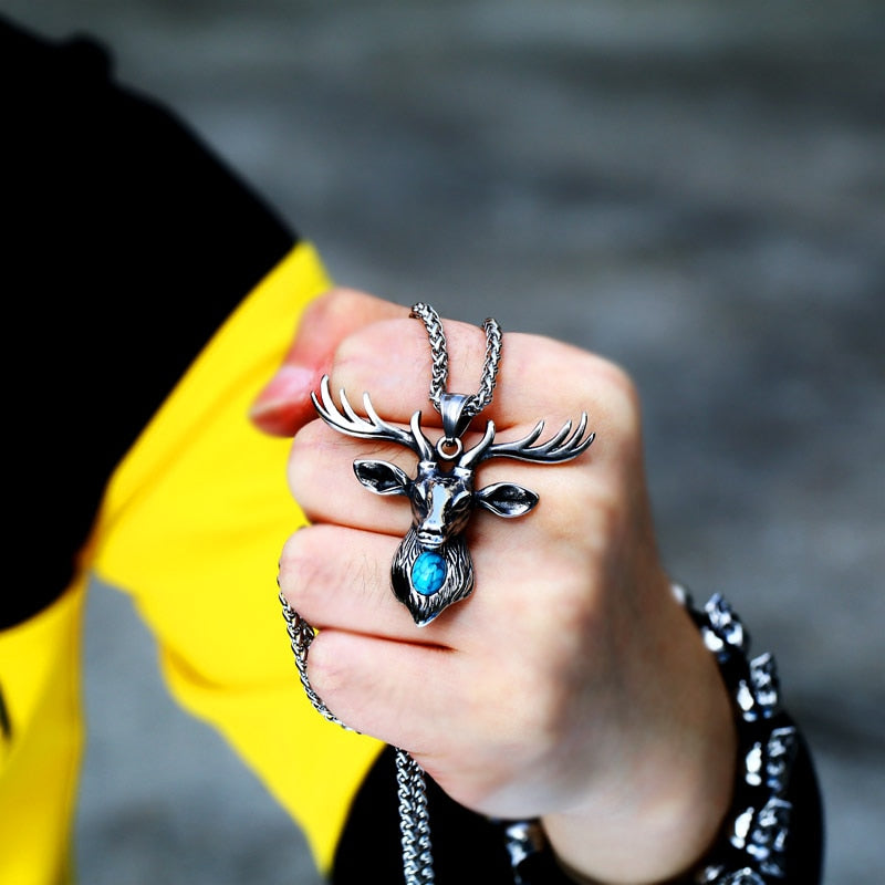 Hirsch Amulett Nase Halskette