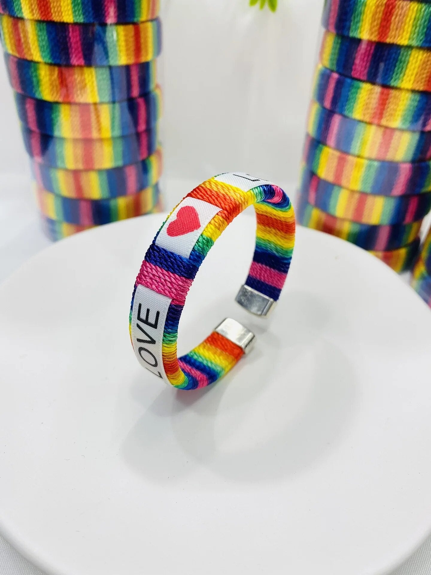 LGBP Rainbow LOVE bracelet