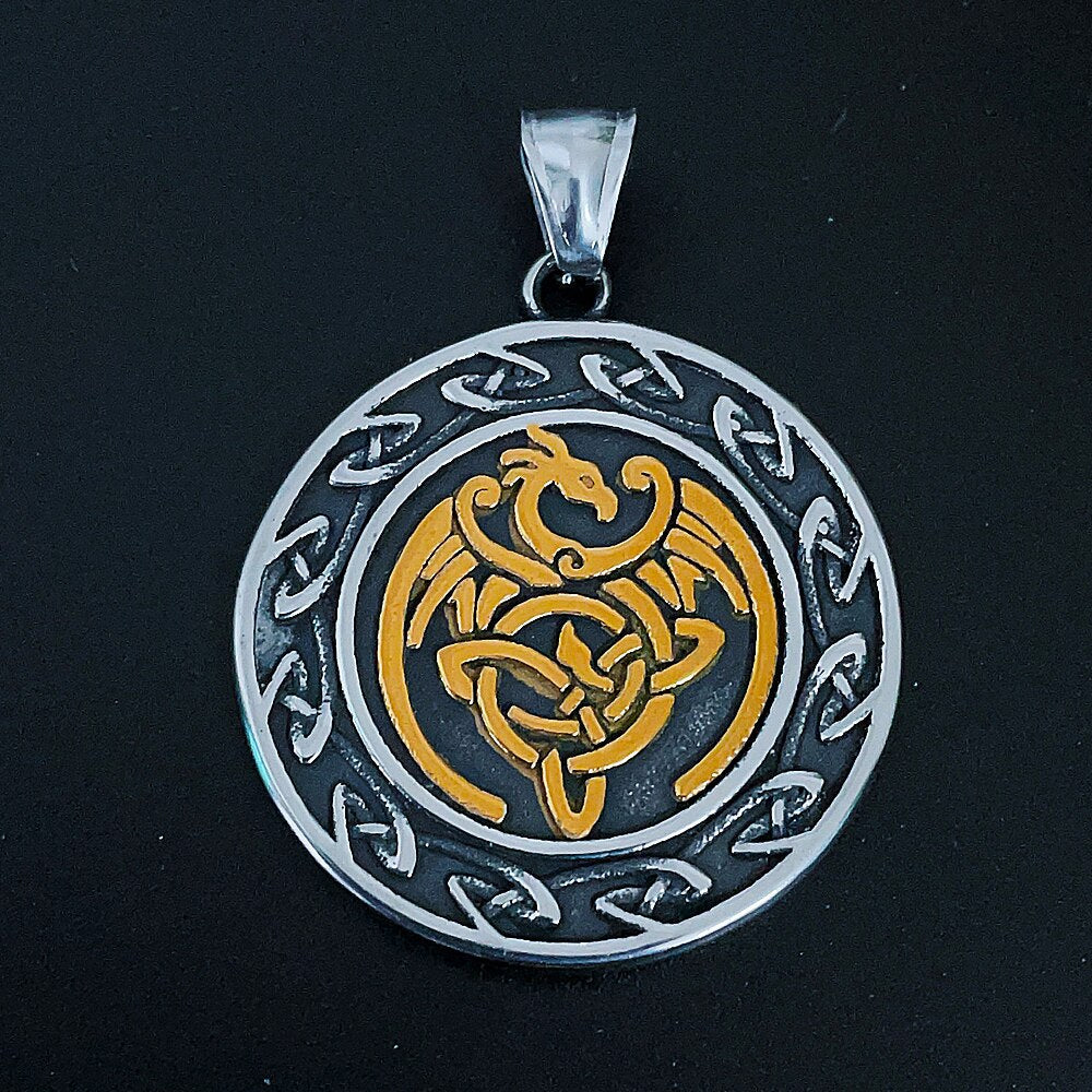 Doppelseitige goldene Drachenkette