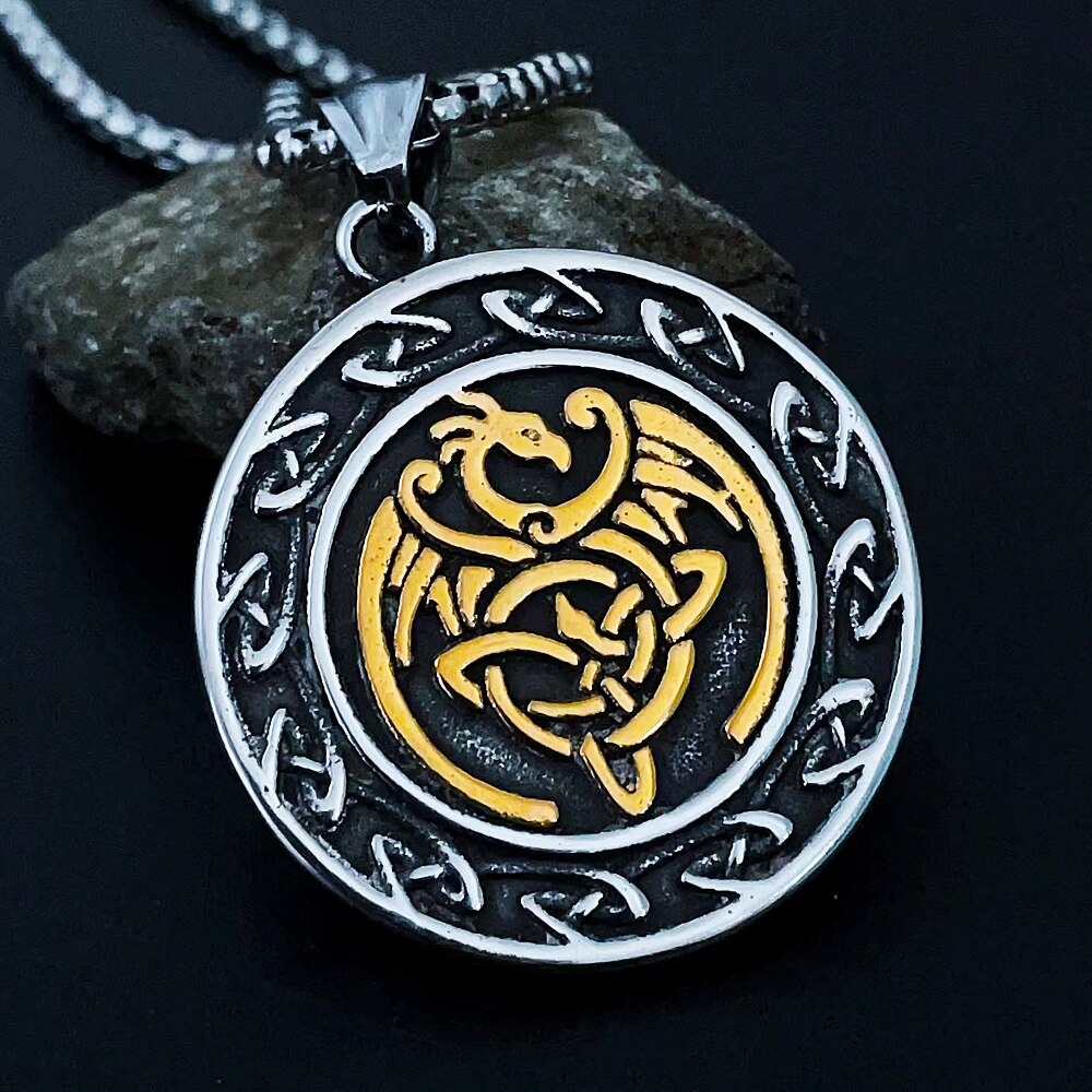 Doppelseitige goldene Drachenkette