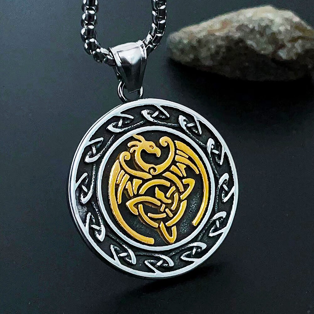 Doppelseitige goldene Drachenkette