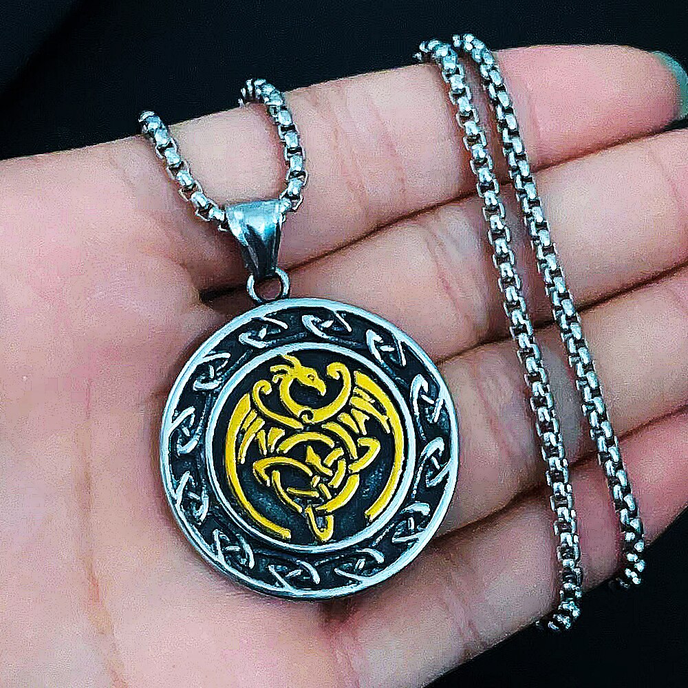 Doppelseitige goldene Drachenkette