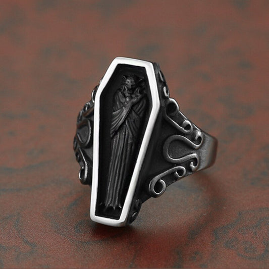 Mummy Stereoscopic Coffin Ring