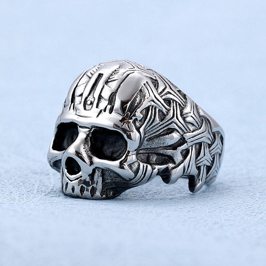 Gothic Weave Skull Ring