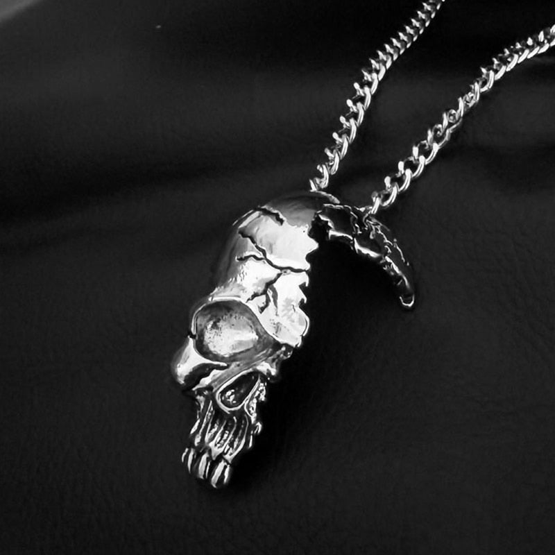 Halbe Totenkopf-Halskette