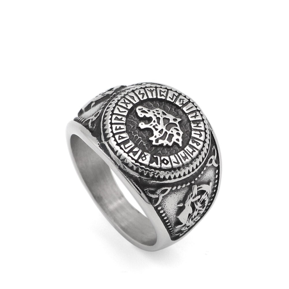 Odin's Wolf Rune Ring