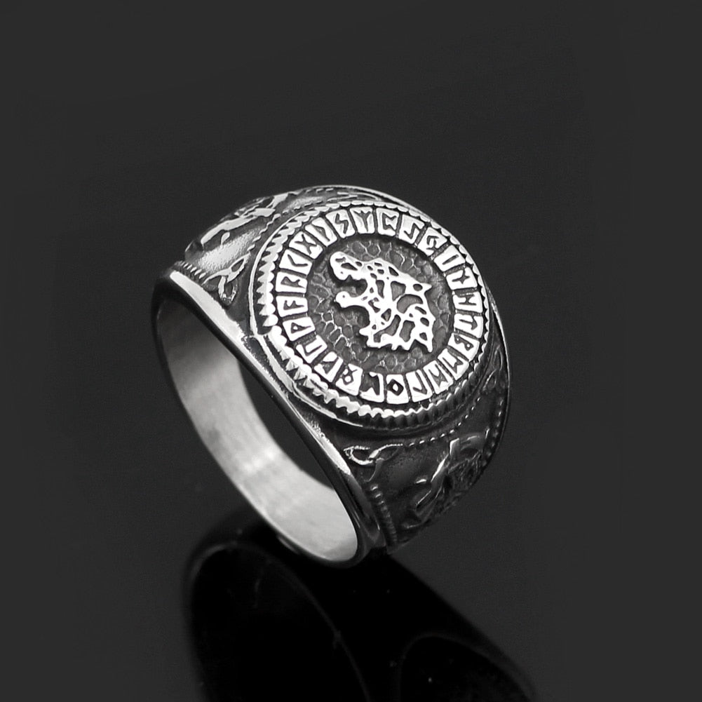 Odin's Wolf Rune Ring