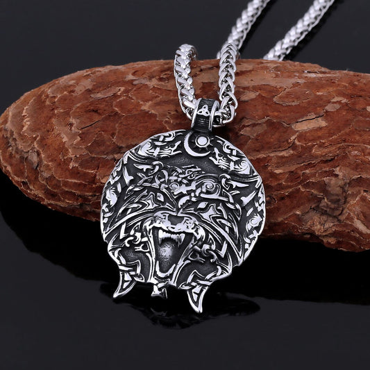 머리 켈트 늑대 목걸이