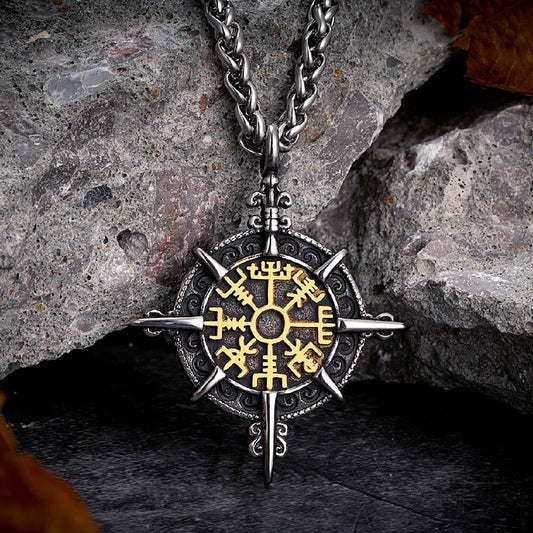Runes Compass Necklace