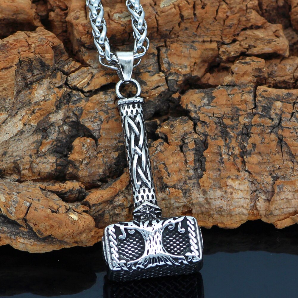 Mjolnir Yggdrasil Viking Necklace