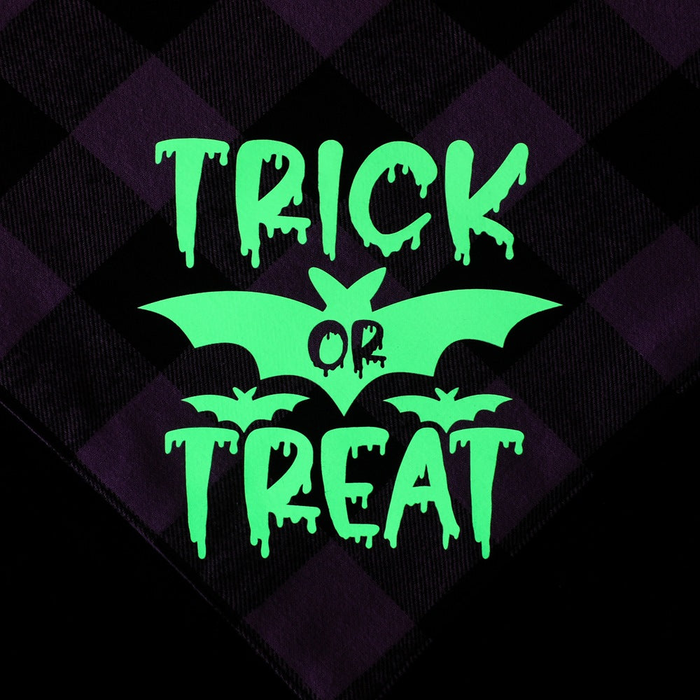 Plaid Luminous Pet Bandanas