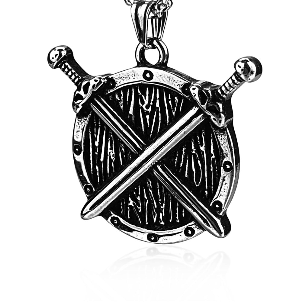 Sword and Shield Warrior Necklace