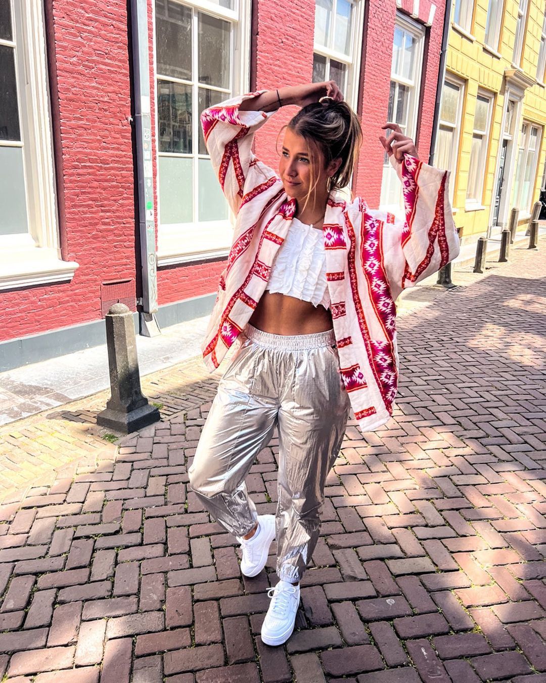 Red Cotton Short Jacket