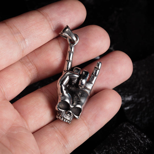 Skull Gesture Necklace