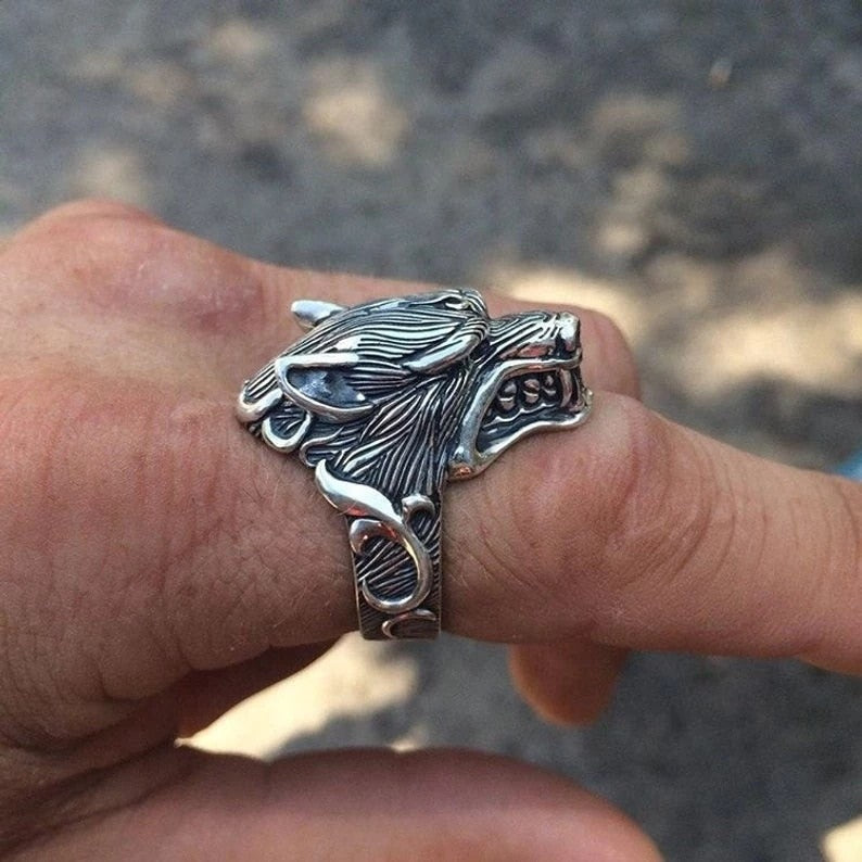 Bague Tête de Loup Personnalité