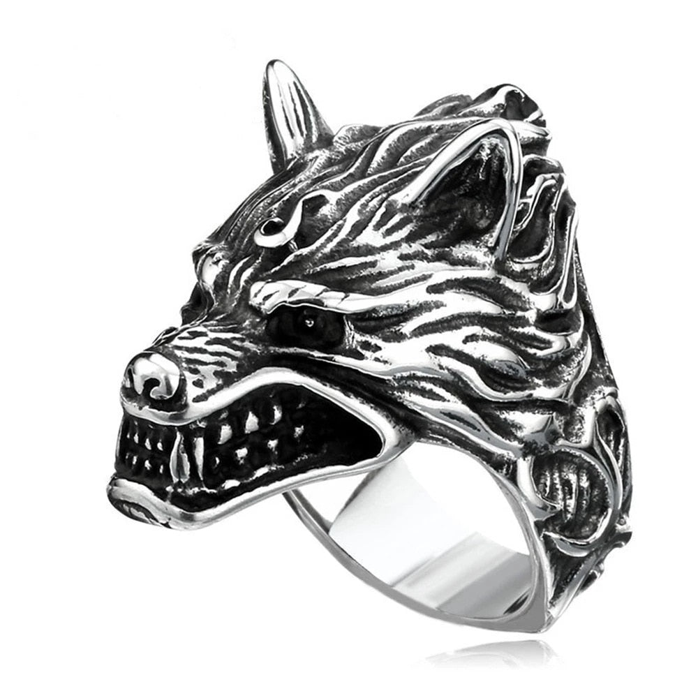 Bague Tête de Loup Personnalité