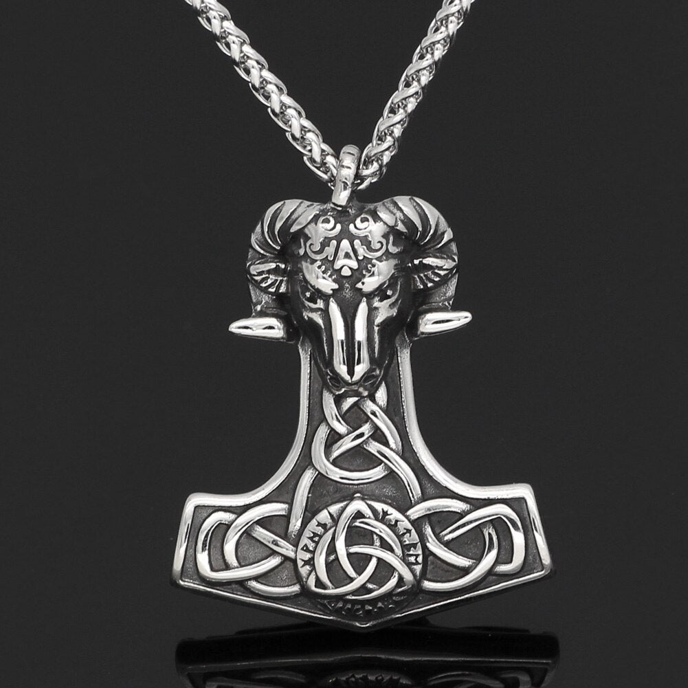 Thor Hammer Goat Necklace