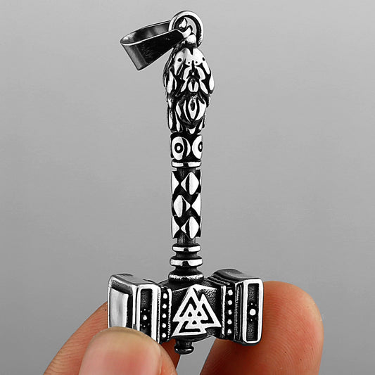 Odin's Hammer Valknut Rune Necklace