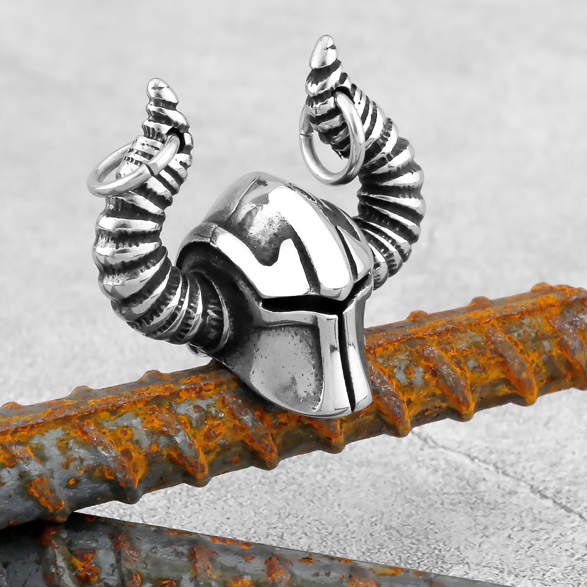 Warrior Horned Helmet Necklace
