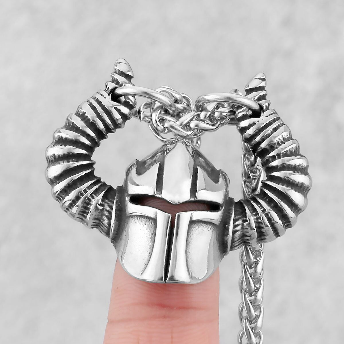 Warrior Horned Helmet Necklace