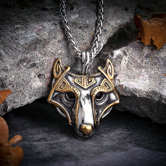 Collier Tête de Loup Vikings