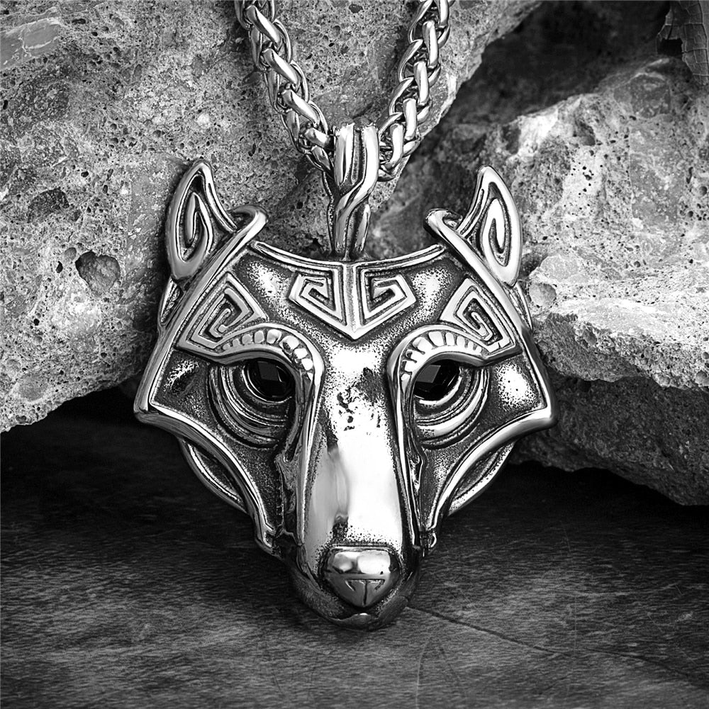 Ожерелье с головой волка викингов